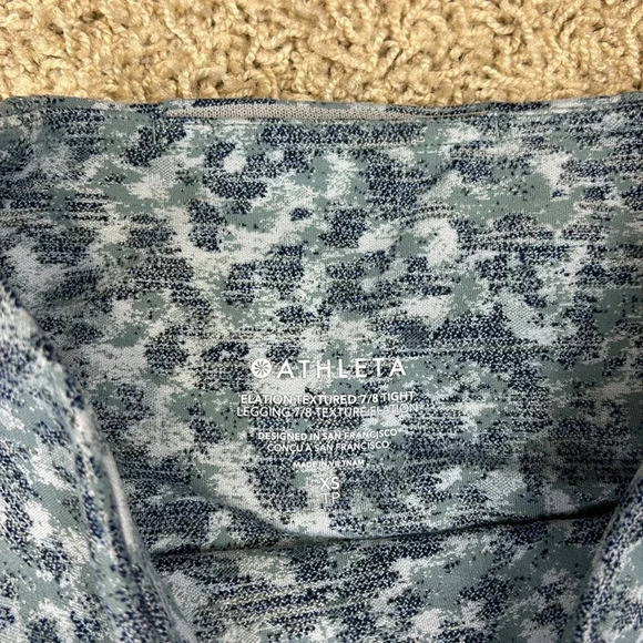 Athleta blue elevation textured 7/8 tight sz xs - Picture 4 of 8